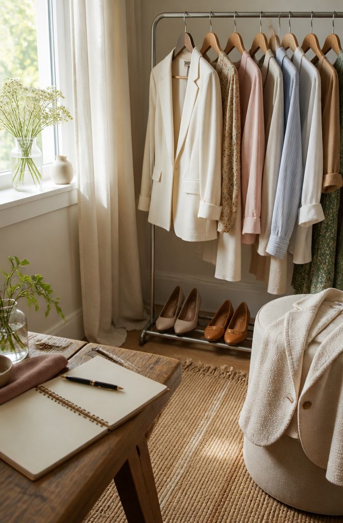 Cozy corner of an office with plants and comfortable seating